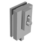 CERRADURA INOX CON MUESCA - VIDRIO 8/10/12MM - 70X110MM