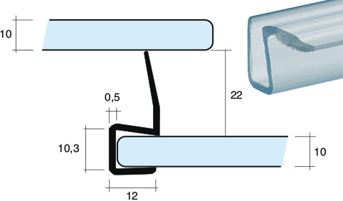 JUNTA DE ESTANQUEIDAD 10MM PUERTA CORREDERA - LONGITUD: 2,2M JUNTA DE ESTANQUEIDAD 10MM PUERTA CORREDERA - LONGITUD: 2,2M - Imagen 1
