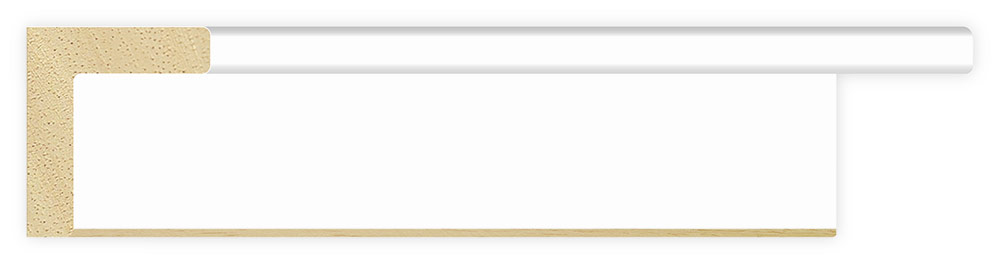 Moldura 1245/255 ELES Blanco Molgra - Vista frontal del producto