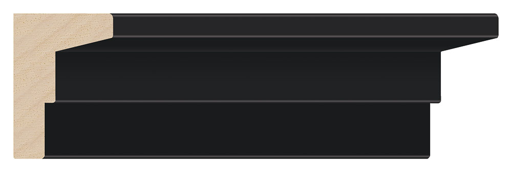 Moldura 3600/4 ELES Negro Molgra - Vista frontal del producto