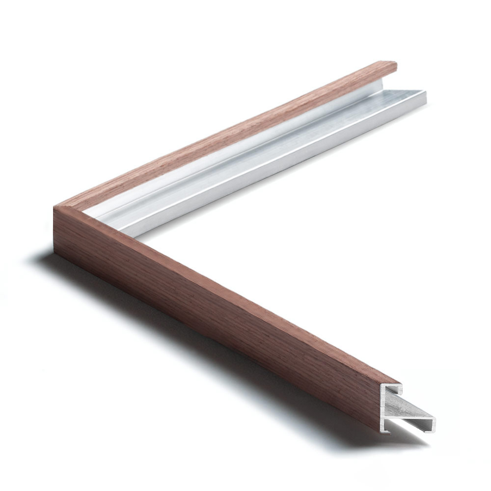 0002-0425116a Moldura 425/116 ALUMINIUM Nogal - Imagen 1